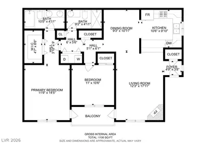 1375 East Hacienda Avenue 214, Las Vegas, NV 89119 Floor Plan
