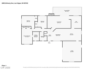 2605 Gilmary Avenue, Las Vegas, NV 89102 Floor Plan