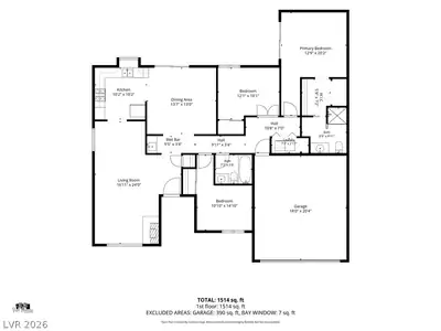 5704 Pearldrop Avenue, Las Vegas, NV 89107 Floor Plan