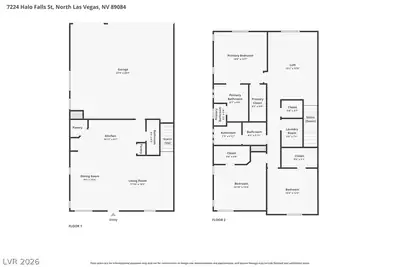 7224 Halo Falls Street, North Las Vegas, NV 89084 Floor Plan