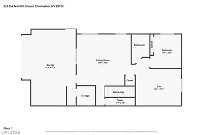 322 Ski Trail Road, Mount Charleston, NV 89124 Floor Plan