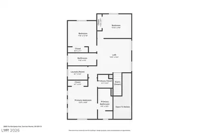 3668 Via Mariposa Avenue, Las Vegas, NV 89115 Floor Plan
