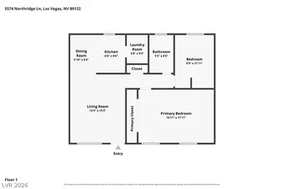 5574 Northridge Lane, Las Vegas, NV 89122 Floor Plan