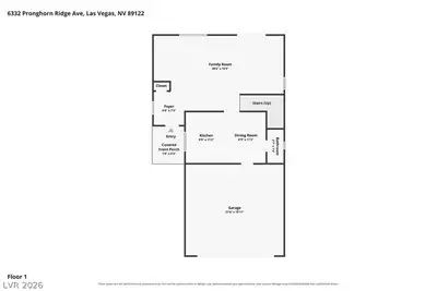 6332 Pronghorn Ridge Avenue, Las Vegas, NV 89122 Floor Plan
