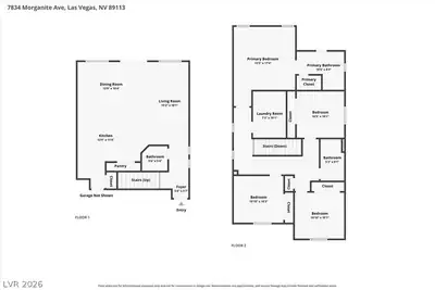 7834 Morganite Avenue, Las Vegas, NV 89113 Floor Plan