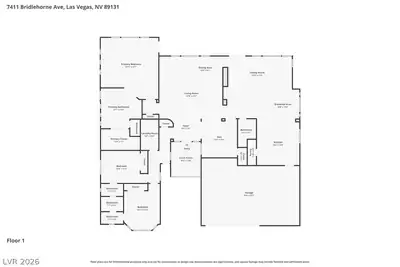 7411 Bridlehorne Avenue, Las Vegas, NV 89131 Floor Plan