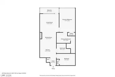 4575 Dean Martin Drive 1103, Las Vegas, NV 89103 Floor Plan