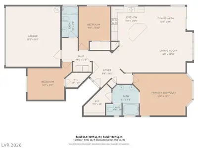 1129 Oceanwood Avenue, North Las Vegas, NV 89086 Floor Plan