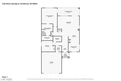 2126 Oliver Springs Street, Henderson, NV 89052 Floor Plan
