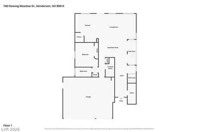 748 Flowing Meadow Drive, Henderson, NV 89014 Floor Plan