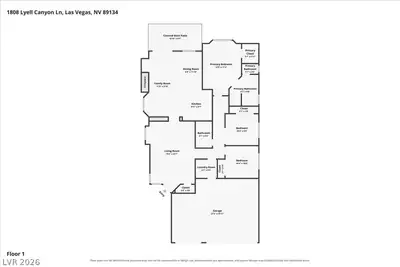 1808 Lyell Canyon Lane, Las Vegas, NV 89134 Floor Plan