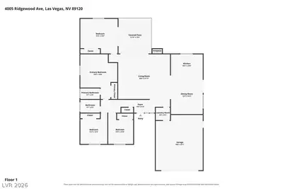 4005 Ridgewood Avenue, Las Vegas, NV 89120 Floor Plan