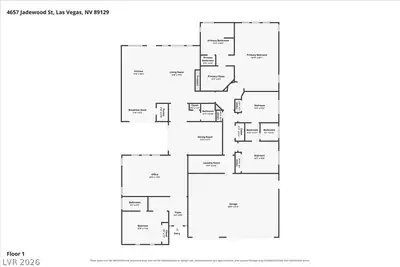 4657 Jadewood Street, Las Vegas, NV 89129 Floor Plan