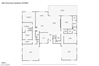 3051 East Serene Avenue, Henderson, NV 89074 Floor Plan