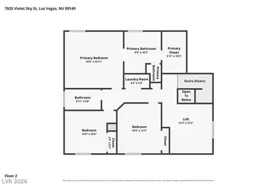 7925 Violet Sky Street, Las Vegas, NV 89149 Floor Plan