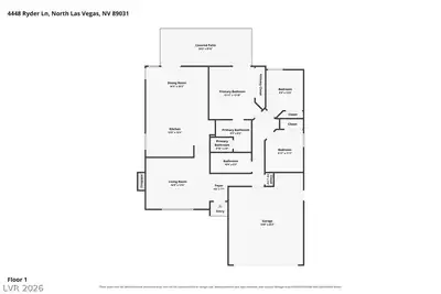 4448 Ryder Lane, North Las Vegas, NV 89031 Floor Plan