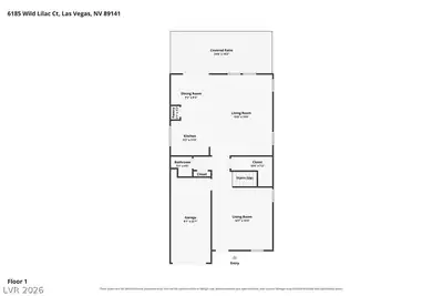 6185 Wild Lilac Court, Las Vegas, NV 89141 Floor Plan