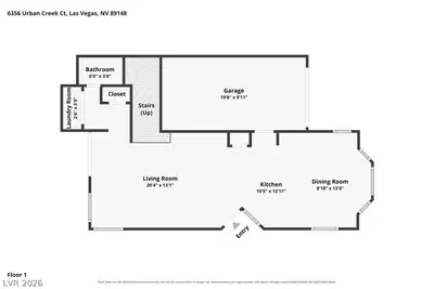 6356 Urban Creek Court, Las Vegas, NV 89148 Floor Plan