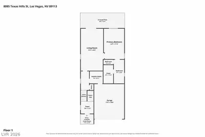 8085 Texas Hills Street, Las Vegas, NV 89113 Floor Plan