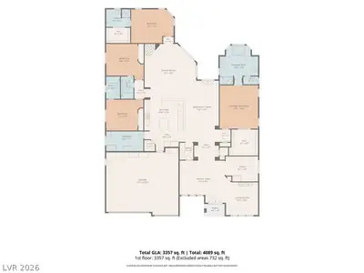 6493 Yellow Bells Court, Las Vegas, NV 89131 Floor Plan