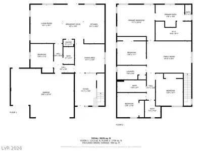 4017 Celebration Cove Street, North Las Vegas, NV 89032 Floor Plan