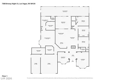 7308 Breezy Night Court, Las Vegas, NV 89129 Floor Plan