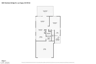 5881 Rainbow Bridge Drive, Las Vegas, NV 89142 Floor Plan