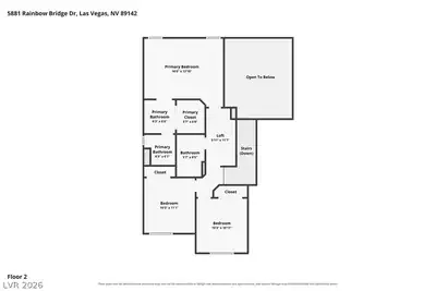 5881 Rainbow Bridge Drive, Las Vegas, NV 89142 Floor Plan