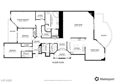 2747 Paradise Road PH 3002, Las Vegas, NV 89109 Floor Plan