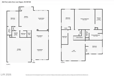 262 Fox Lake Avenue, Las Vegas, NV 89148 Floor Plan