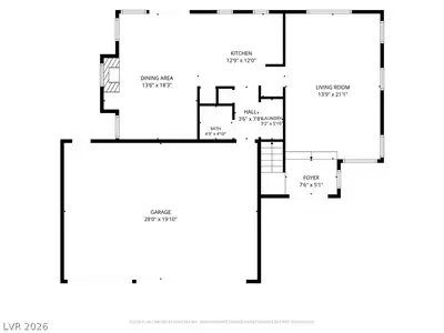 7520 Pacific Ridge Avenue, Las Vegas, NV 89128 Floor Plan
