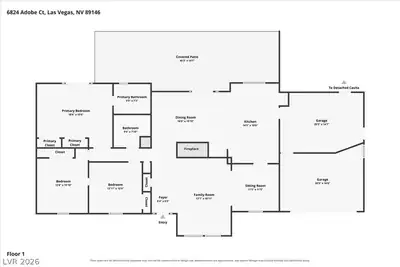 6824 Adobe Court, Las Vegas, NV 89146 Floor Plan