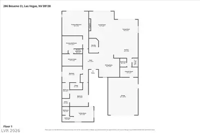286 Besame Court, Las Vegas, NV 89138 Floor Plan