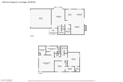 1632 Sun Canyon Court, Las Vegas, NV 89128 Floor Plan
