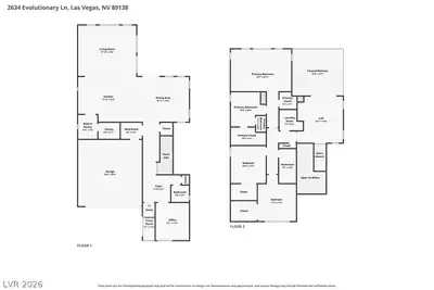 2635 EVOLUTIONARY Lane, Las Vegas, NV 89138 Floor Plan