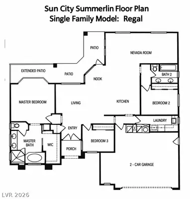 3140 Darby Falls Drive, Las Vegas, NV 89134 Floor Plan