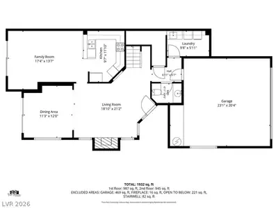 9113 Sunnyfield Drive, Las Vegas, NV 89134 Floor Plan