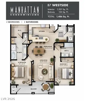 50 East Serene Avenue 223, Las Vegas, NV 89123 Floor Plan