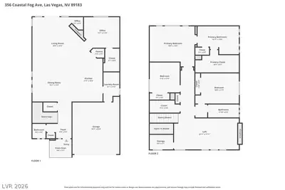 356 Coastal Fog Avenue, Las Vegas, NV 89183 Floor Plan
