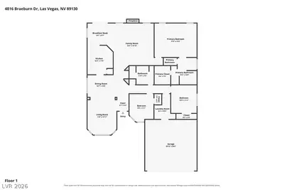 4816 Braeburn Drive, Las Vegas, NV 89130 Floor Plan