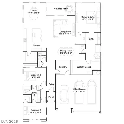 6235 Atlan Pointe Street, Las Vegas, NV 89166 Floor Plan