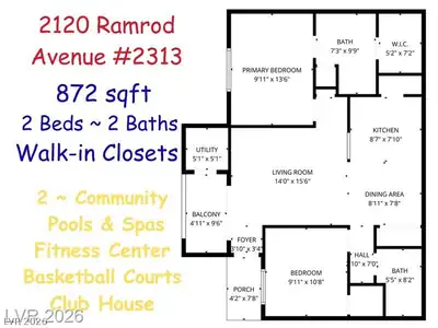 2120 Ramrod Avenue 2313, Henderson, NV 89014 Floor Plan