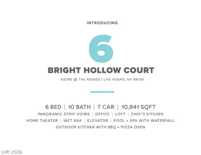 6 Bright Hollow Court, Las Vegas, NV 89135 
