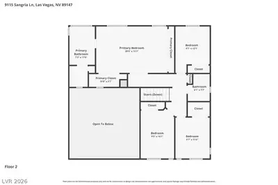 9115 Sangria Lane, Las Vegas, NV 89147 Floor Plan