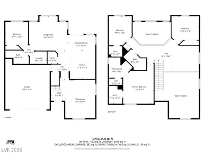 7633 Rainbow Cove Drive, Las Vegas, NV 89131 Floor Plan