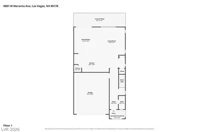 9881 West Meranto Avenue, Las Vegas, NV 89178 Floor Plan