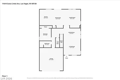 11614 Costa Linda Avenue, Las Vegas, NV 89138 Floor Plan