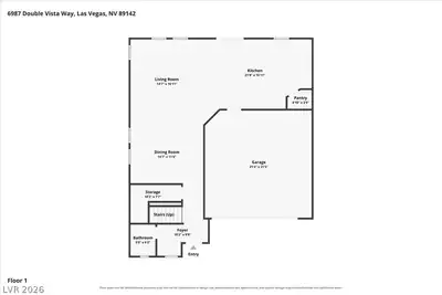 6987 Double Vista Way, Las Vegas, NV 89142 Floor Plan