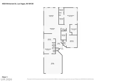 4920 Winterset Drive, Las Vegas, NV 89130 Floor Plan