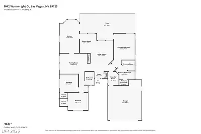 1042 Wainwright Court, Las Vegas, NV 89123 Floor Plan